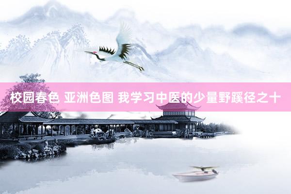 校园春色 亚洲色图 我学习中医的少量野蹊径之十